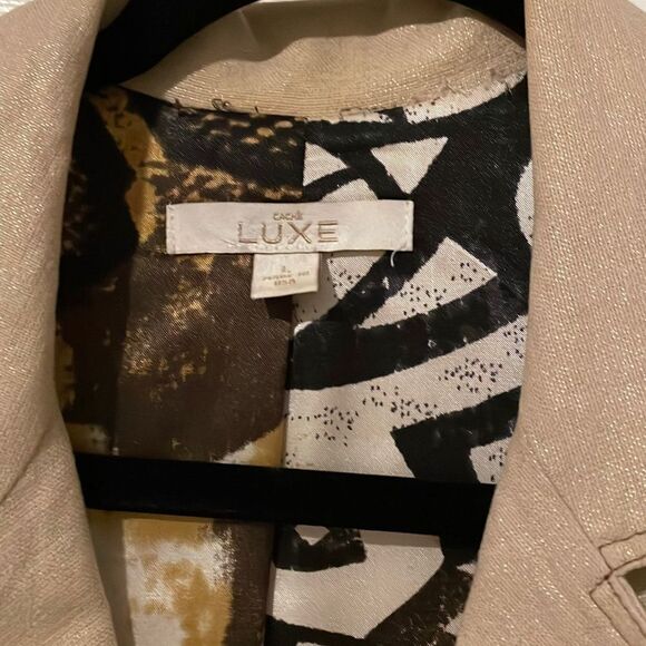 Cache coat jacket beige women size Large - Picture 2 of 10